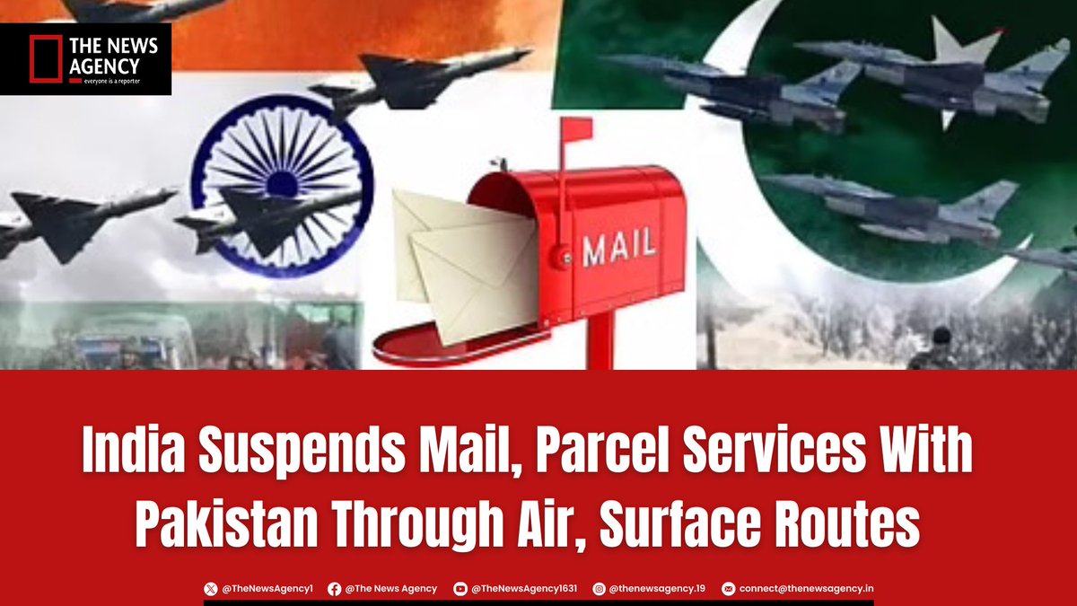 India suspends parcel services to Pakistan amid rising tensions.
